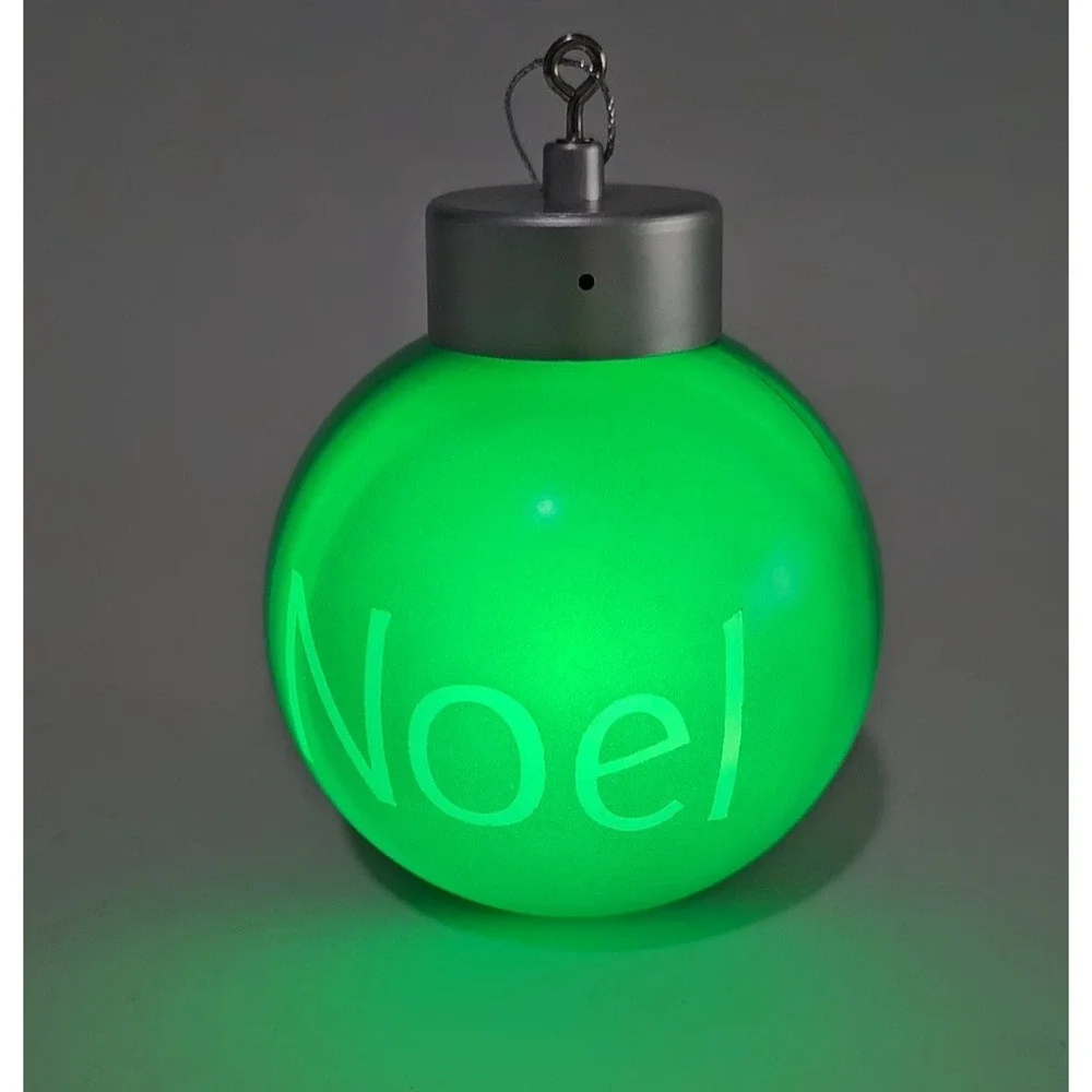 Mr. Christmas Noel‎ Glowing Greeting Ornament Green Sensor Christmas in Box
